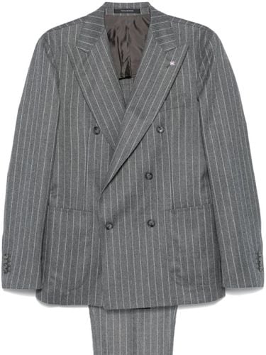 Virgin Wool Pinstriped Suit - Tagliatore - Modalova