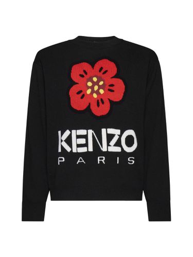 Boke Flower Black Wool Sweater - Kenzo - Modalova
