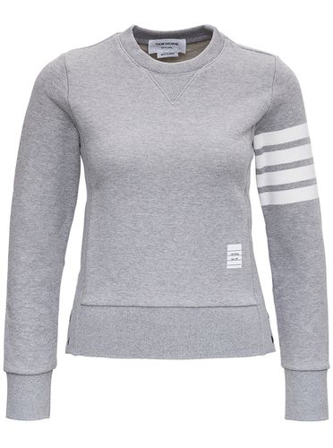 Gray Jersey Sweatshirt With 4bar Detail - Thom Browne - Modalova