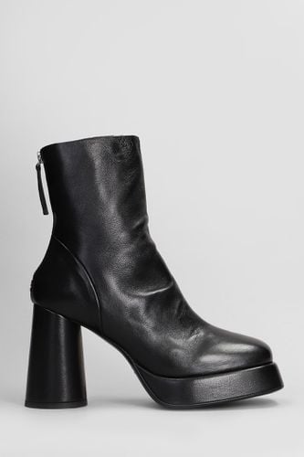 Baron High Heels Boots In Black Leather - Halmanera - Modalova