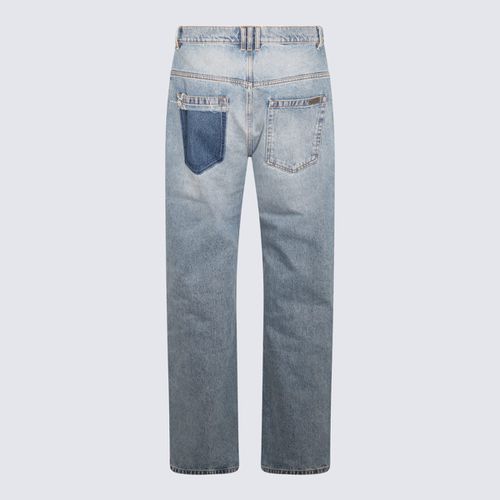 Balmain Light Blue Cotton Jeans - Balmain - Modalova