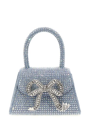 Blue Rhinestone Denim Micro Handbag - self-portrait - Modalova