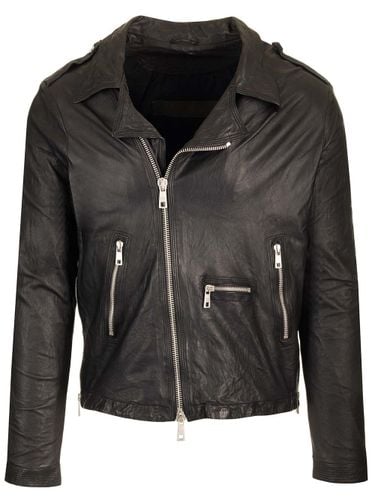 Lamb Leather Biker Jacket - Giorgio Brato - Modalova