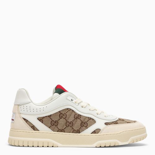 Re-web Sneaker In Ivory/beige/ebony Gg Fabric - Gucci - Modalova