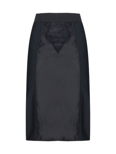 Powernet And Satin Midi Skirt - Dolce & Gabbana - Modalova