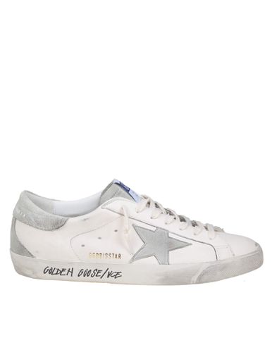 Super Star In White/grey Leather - Golden Goose - Modalova