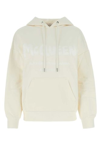Ivory Cotton Oversize Sweatshirt - Alexander McQueen - Modalova