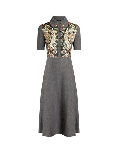 Dark Polo Dress In Knit And Silk - Etro - Modalova