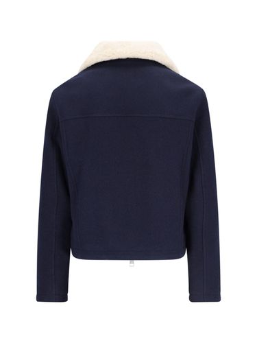 Shearling Bomber Jacket - Ami Alexandre Mattiussi - Modalova