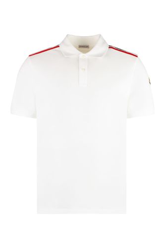 Polo Shirt With Tricolour On Shoulders - Moncler - Modalova