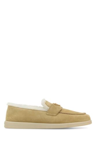 Prada Beige Suede Loafers - Prada - Modalova