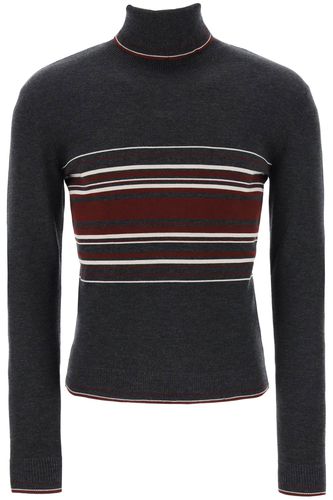 Striped Wool Turtleneck Sweater - Dolce & Gabbana - Modalova