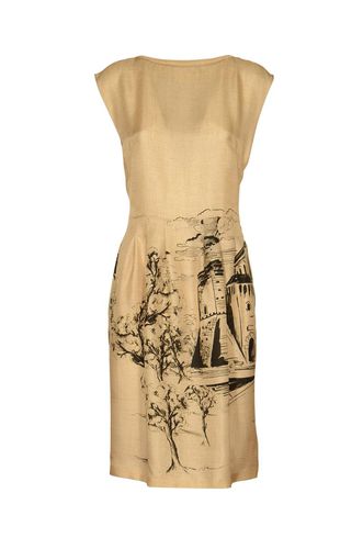 Graphic Printed Sleeveless Dress - Alberta Ferretti - Modalova