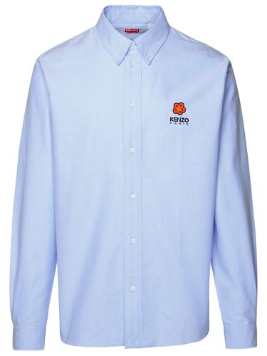 Boke Flower Light Blue Cotton Shirt - Kenzo - Modalova