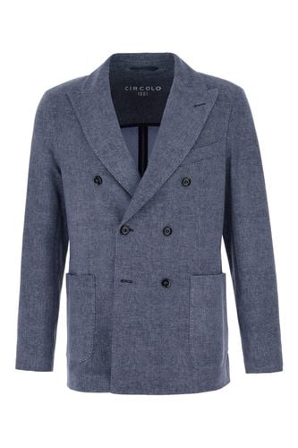 Melangã Blue Stretch Cotton Blazer - Circolo 1901 - Modalova