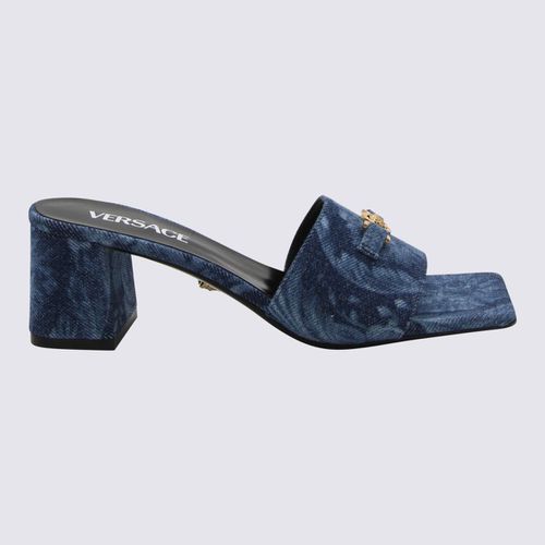 Versace Blue Denim Slippers - Versace - Modalova