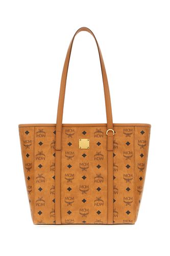 Printed Synthetic Leather Shopping Bag - MCM - Modalova