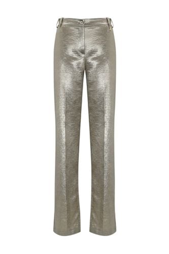 Metallic Crepe Satin Trousers - Patrizia Pepe - Modalova