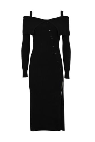 Ribbed Viscose Dress With Buttons - TwinSet - Modalova