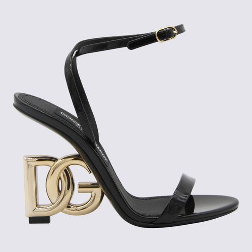 Leather Dg Cross Sandals - Dolce & Gabbana - Modalova