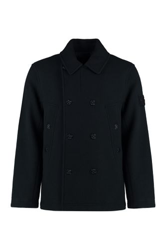 Ghost - Double-breasted Wool And Cashmere Coat - Stone Island - Modalova