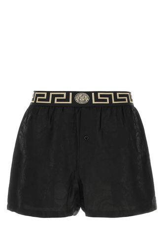 Versace Black Viscose Pajama Shorts - Versace - Modalova