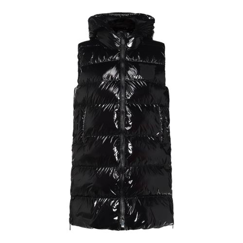 Logo Patch Sleeveless Hooded Padded Coat - Pinko - Modalova