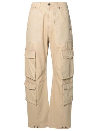 Beige Cotton Cargo Pants - Golden Goose - Modalova