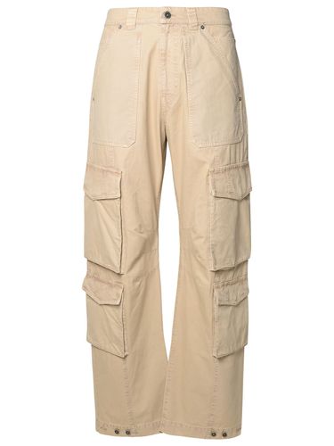 Beige Cotton Cargo Trousers - Golden Goose - Modalova
