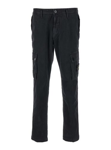 Cargo Pants With Logo Patch In Stretch Cotton Man - Stone Island - Modalova