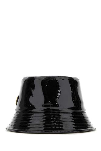 Prada Black Leather Bucket Hat - Prada - Modalova