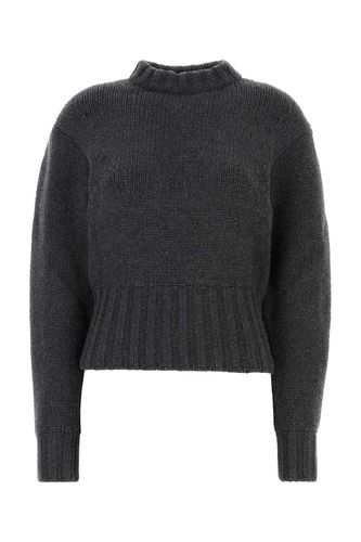 Melange Dark Grey Stretch Wool Blend Sweater - Alexander McQueen - Modalova