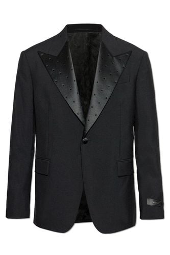 Satin-trim Single-breasted Tailored Blazer - Versace - Modalova