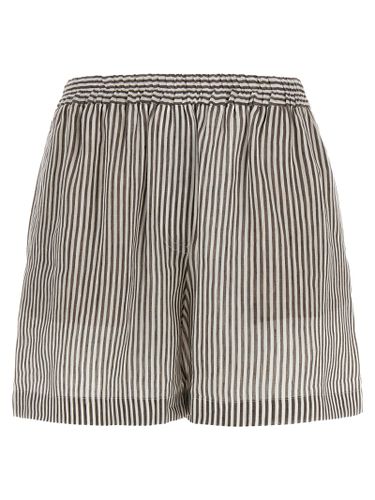 Striped Linen Bermuda Shorts - Brunello Cucinelli - Modalova