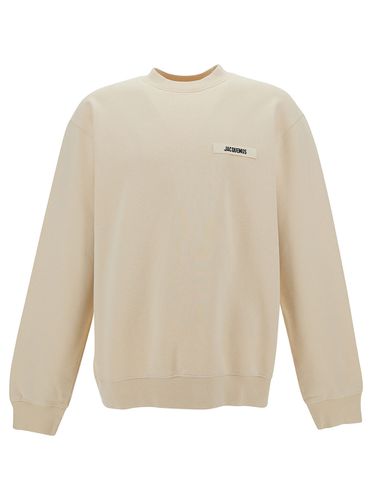 Le Sweatshirt Gros-grain Sweatshirt With Logo Patch In Cotton Man - Jacquemus - Modalova