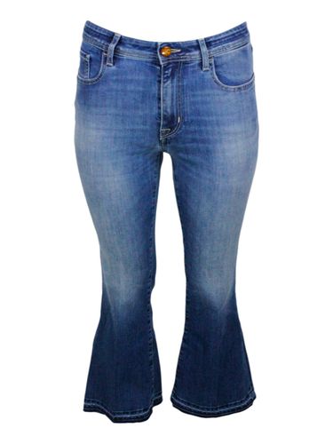 Victoria Crop Jeans In Light Stretch With Trumpet Shape And 5-pocket Fringed Hem - Jacob Cohen - Modalova