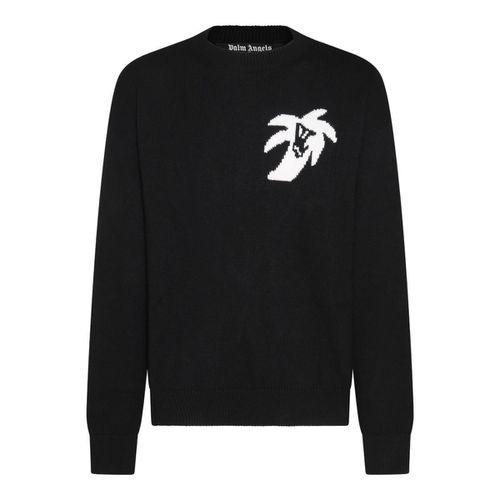 Sweater With Motif Of Palm Tree - Palm Angels - Modalova