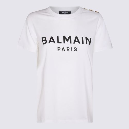 Balmain White Cotton T-shirt - Balmain - Modalova