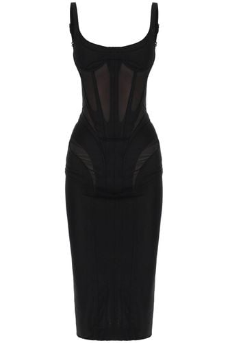 Mugler Midi Dress With Corset - Mugler - Modalova