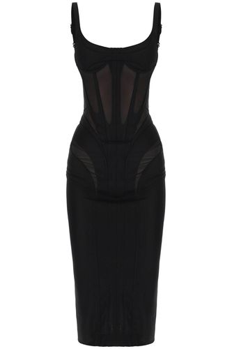 Mugler Midi Dress With Corset - Mugler - Modalova