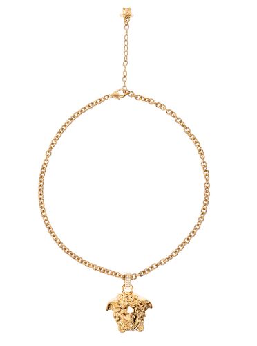 Metal Chain Necklace With Medusa Pendant - Versace - Modalova