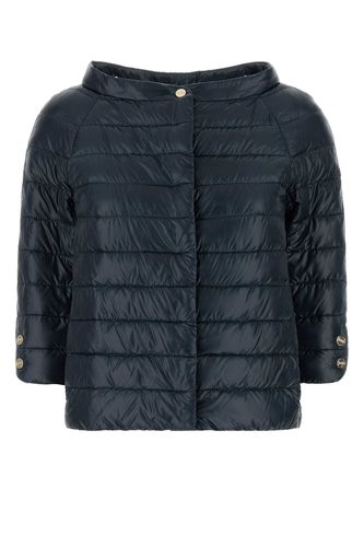 Herno Navy Blue Nylon Down Jacket - Herno - Modalova