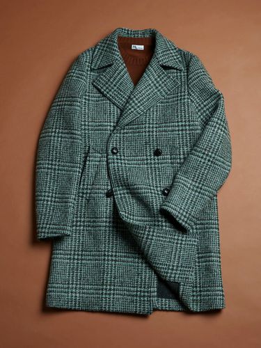 Aalbany Double Breasted Checked Coat - doppiaa - Modalova