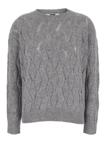 Crewneck Sweater In Perforated Knit Woman - Mauro Grifoni - Modalova