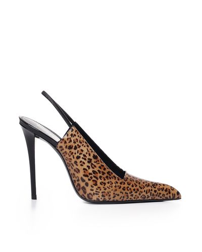 Saint Laurent Raven Slingback Pumps - Saint Laurent - Modalova