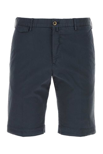 Navy Stretch Cotton Bermuda Shorts - PT Torino - Modalova