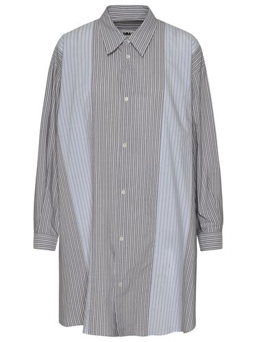 Panelled Pinstripe Buttoned Shirt Dress - MM6 Maison Margiela - Modalova