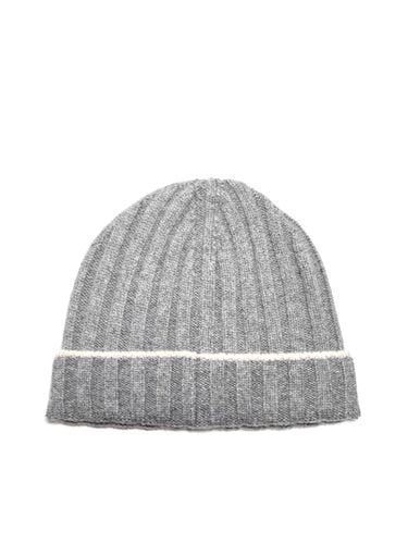 Contrast Line Beanie - Brunello Cucinelli - Modalova