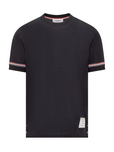 Stripe Detailed Crewneck T-shirt - Thom Browne - Modalova