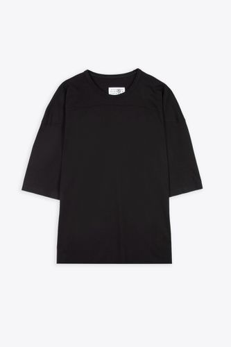 T-shirt Black Relaxed T-shirt With 3/4 Sleeves Lenght - MM6 Maison Margiela - Modalova